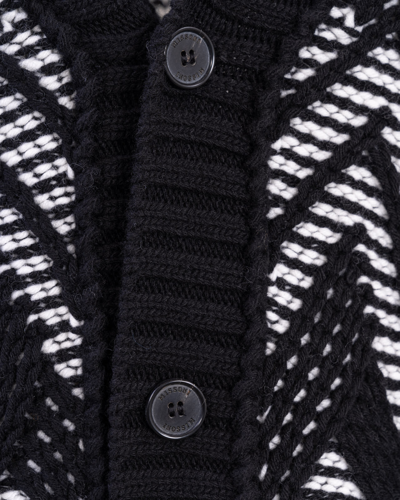 Shop Missoni Knitted Cardigan In Nero