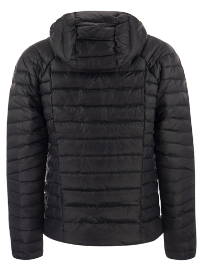 Shop Patagonia Hooded Down Jacket In Black