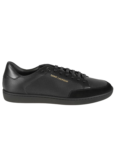 Shop Saint Laurent Sl/10 Low-top Sneakers In Black