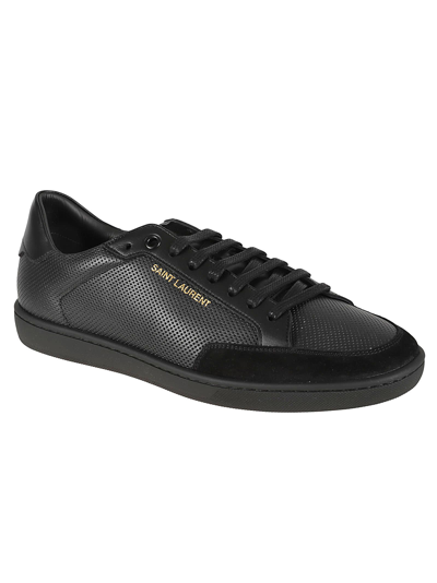 Shop Saint Laurent Sl/10 Low-top Sneakers In Black