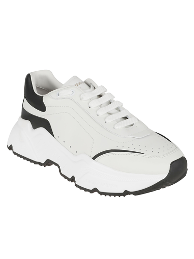 Shop Dolce & Gabbana Logo Platform Sneakers In White/black