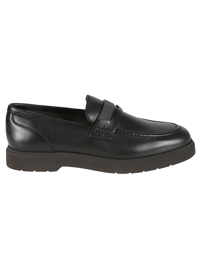 Shop Brunello Cucinelli Pair Of Loafers In Black