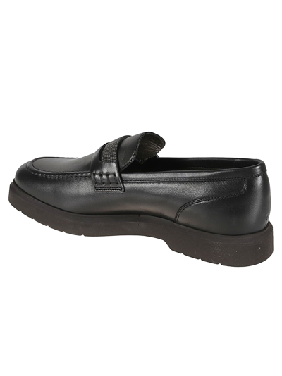 Shop Brunello Cucinelli Pair Of Loafers In Black