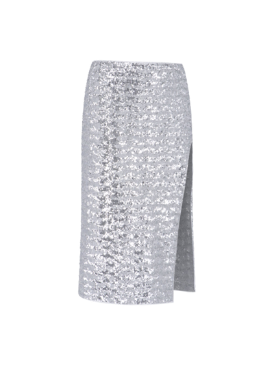 Shop Oseree Skirt In Silver