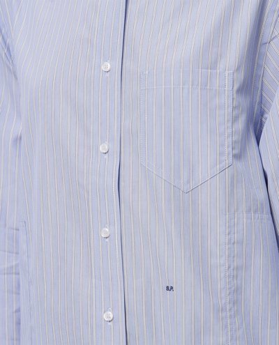 Shop Saks Potts William Cotton Shirt In Clear Blue