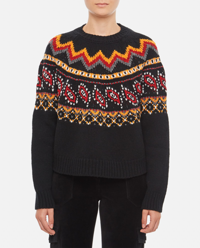 Shop Alanui Antarctic Circle Sweater In Black