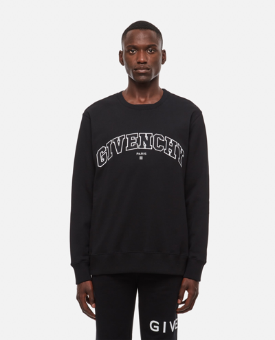 Shop Givenchy College Embroidery Sweatshirt In Black