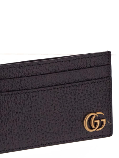 Shop Gucci Gg Marmont Wallet In Black