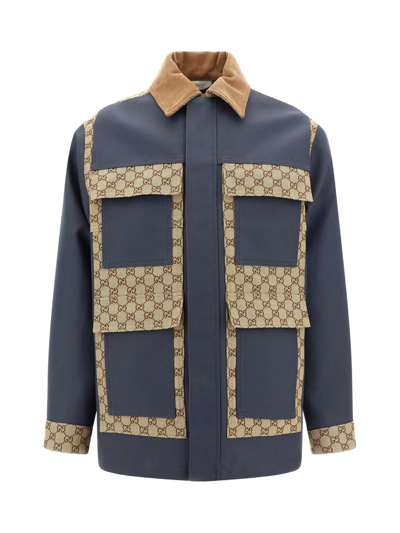 Gucci Cotton canvas and GG Supreme jacket