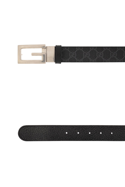 Shop Gucci Reversible Belt With Logo In White