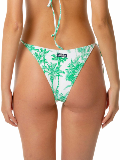 Shop Mc2 Saint Barth Woman Swim Briefs With Jungle Print In Green