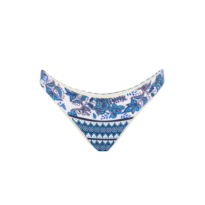 Mc2 Saint Barth Woman Swim Briefs With Gipsy Print In White
