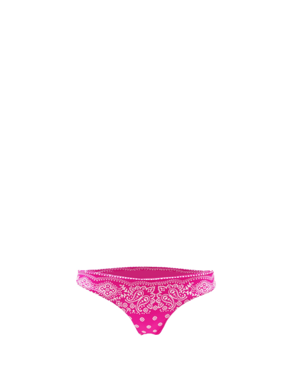 Shop Mc2 Saint Barth Woman Swim Briefs With Bandanna Print In Pink