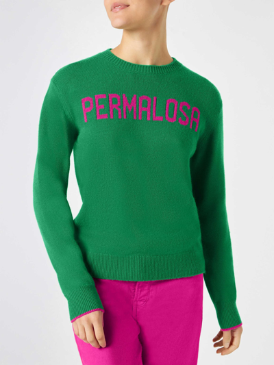 Shop Mc2 Saint Barth Woman Sweater With Permalosa Lettering