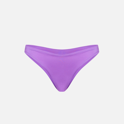 Mc2 Saint Barth Woman Shiny Purple Cheeky Swim Briefs In Purple