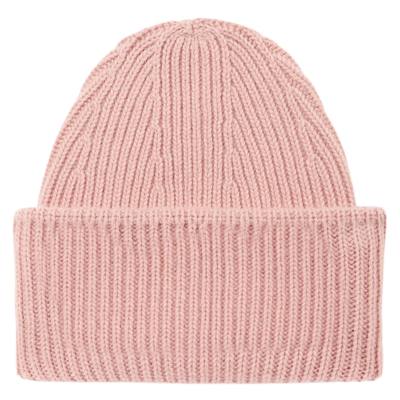 Shop Mc2 Saint Barth Woman Knit Beanie With St. Barth Embroidery In Pink