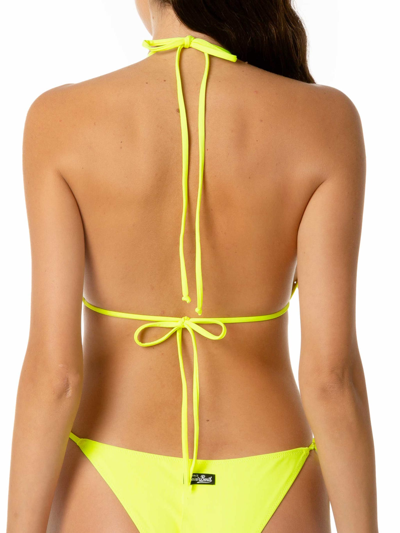 Shop Mc2 Saint Barth Woman Fluo Yellow Triangle Top Swimsuit