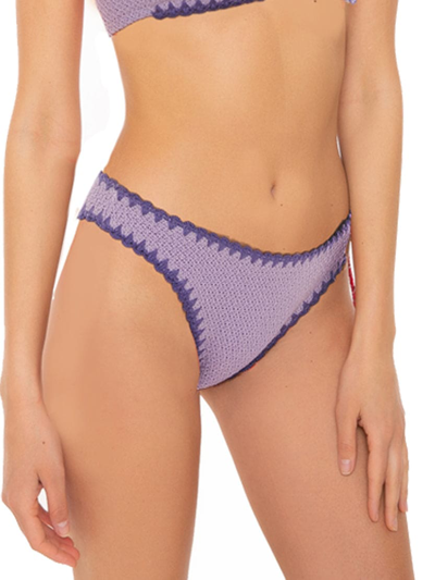 Shop Mc2 Saint Barth Woman Crochet Cheeky Swim Briefs In Multicolor