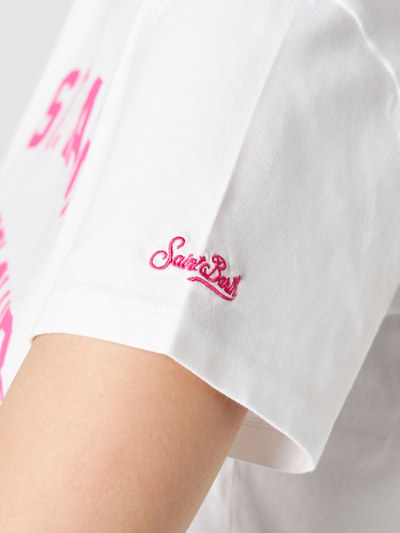 Mc2 Saint Barth Woman Cotton T-shirt With Padel Club Print
