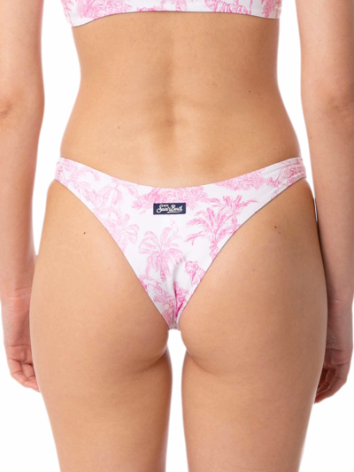 Mc2 Saint Barth Woman Cheeky Swim Briefs With Jungle Print In Pink