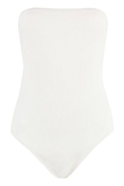 Shop Lido Sedici One-piece Swimsuit In Ivory