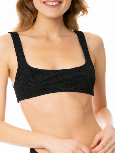 Mc2 Saint Barth Woman Brown Classic Crinkle Bralette Naima In Black