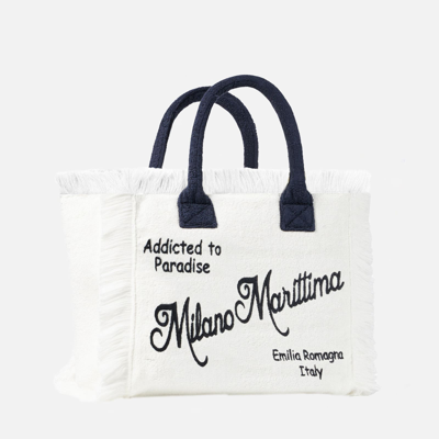 MC2 SAINT BARTH VANITY TERRY SHOULDER BAG WITH MILANO MARITTIMA EMBROIDERY 
