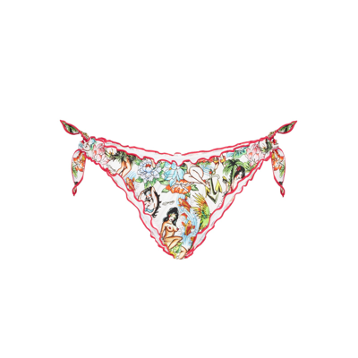 Mc2 Saint Barth Tattoo Print Swim Briefs In White