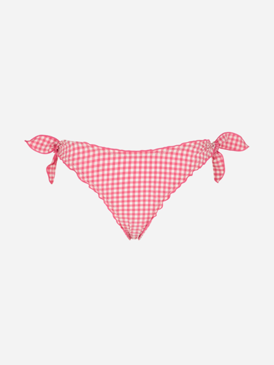 Mc2 Saint Barth Pink Gingham Swim Briefs In Pink