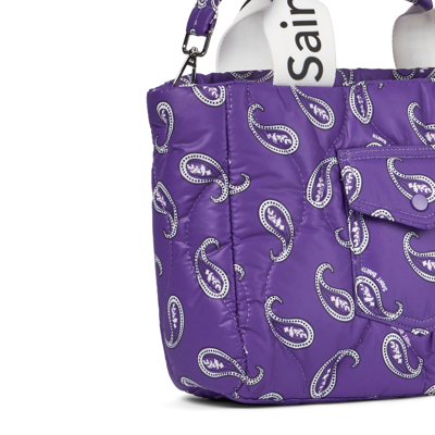 Mc2 Saint Barth Padded Handbag With Paisley Print In Pink