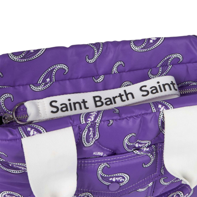 Mc2 Saint Barth Padded Handbag With Paisley Print In Pink