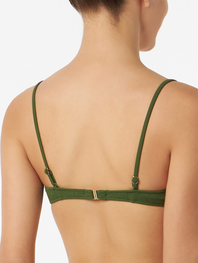 Mc2 Saint Barth Military Green Ribbed Top Bralette In Green