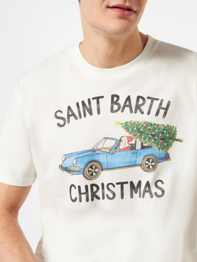 Shop Mc2 Saint Barth Man T-shirt With Santa Claus Print