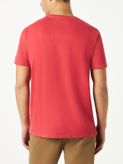 Mc2 Saint Barth Man T-shirt With Snoopy Print Peanuts Special Edition In Red