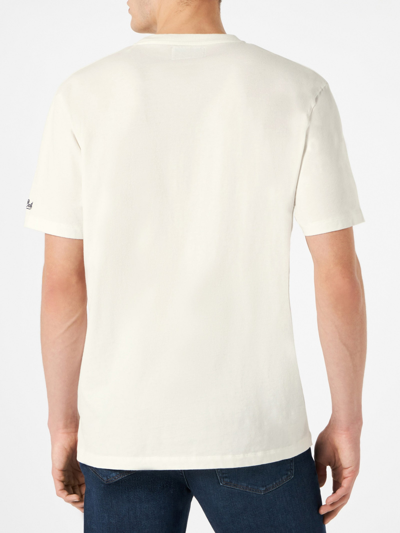 Mc2 Saint Barth Man T-shirt With Cortina Lettering