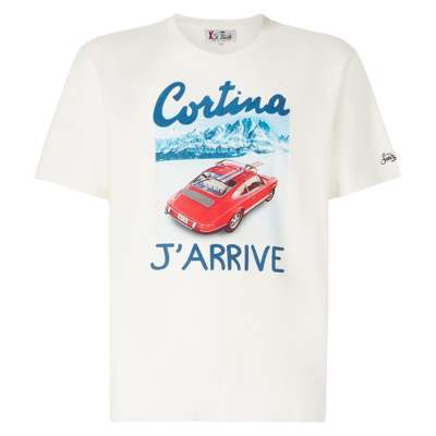 Mc2 Saint Barth Man T-shirt With Cortina Lettering