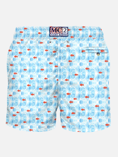 Mc2 Saint Barth Man Swim Shorts With Sea Print