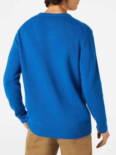 Mc2 Saint Barth Man Sweater With Aperol Spritz Print Aperol Special Edition In Blue