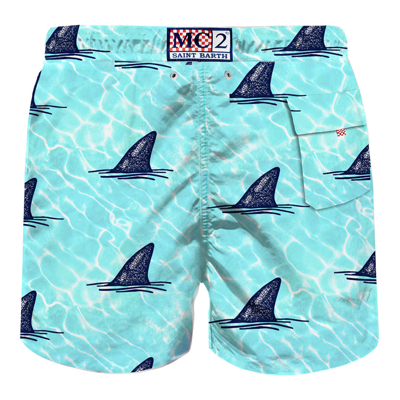Mc2 Saint Barth Man Smooth Swim Shorts With Print