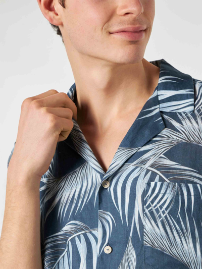 Mc2 Saint Barth Man Shirt With Leaf Print