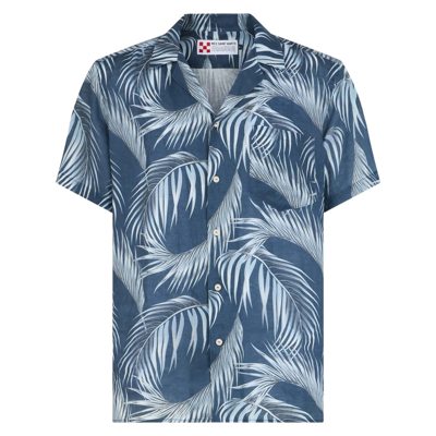 Mc2 Saint Barth Man Shirt With Leaf Print