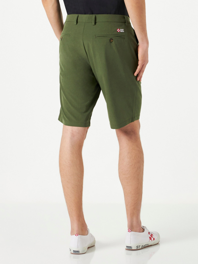 Mc2 Saint Barth Man Military Green Bermuda In Green