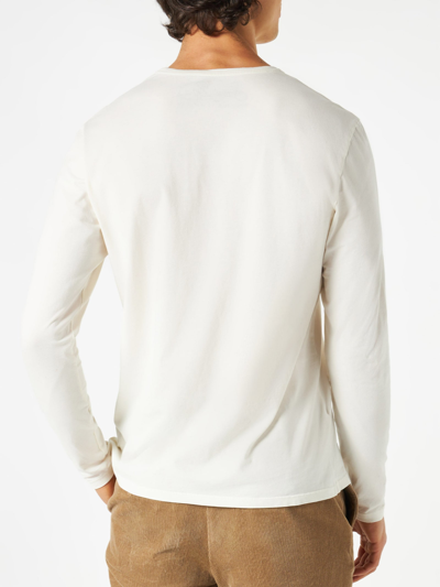 Mc2 Saint Barth Man Long-sleeves T-shirt With St. Moritz Print