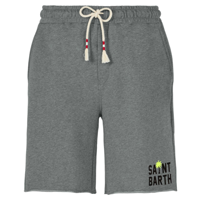 Shop Mc2 Saint Barth Man Cotton Grey Bermuda