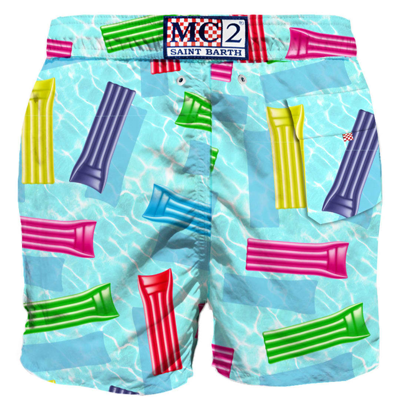 Mc2 Saint Barth Man Classic Swim Shorts With Print