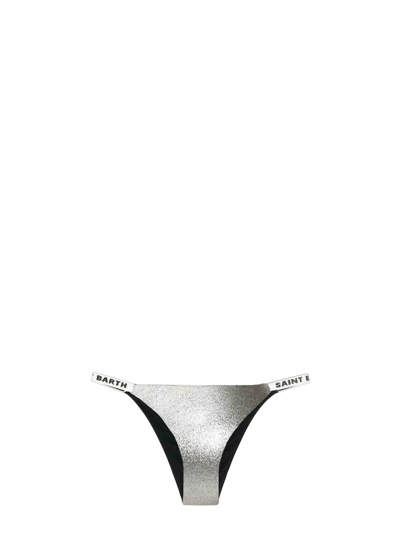 Mc2 Saint Barth Logo Straps Swim Briefs In Grey