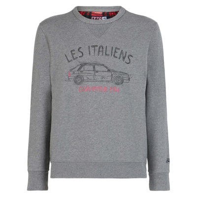 Mc2 Saint Barth Cotton Sweatshirt With Les Italiens Print