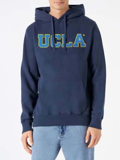 Shop Mc2 Saint Barth Cotton Hoodie With Ucla Terry Patch Ucla Special Edition