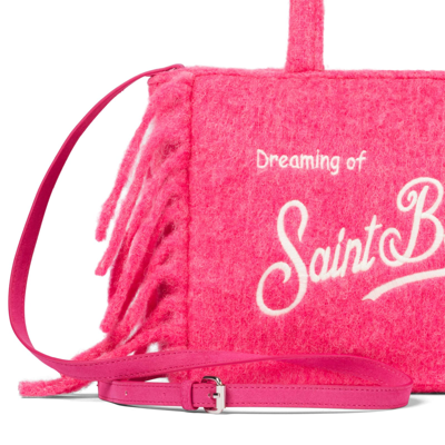 Shop Mc2 Saint Barth Colette Blanket Fluo Pink Handbag