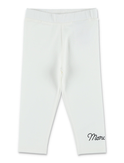 Shop Moncler Leggings In White